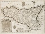 an old map of the country of italy, with its borders in black and white