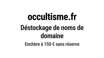 Nom de domaine occultisme.fr. Catégorie: Art et culture.