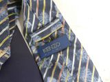 a close up of a tie with a label on it