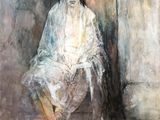 an image of a painting of a woman sitting in a chair