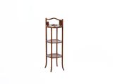 an image of a wooden shelf with a glass shelf on top