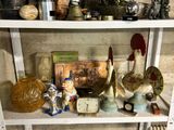a shelf that has many different items on it