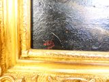 a picture of a painting of a woman in a gold frame