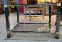 Petite table basse ou bout de canapé en métal, deux plateaux… (photo 4)