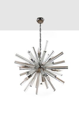 TRAVAIL ITALIEN Suspension. Structure en métal chromé compos…