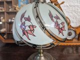 a lamp that is on top of a table