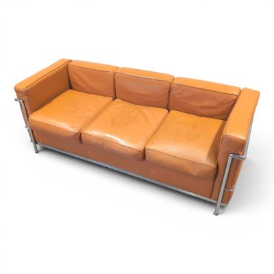 an image of a leather couch on a white background