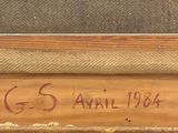 an image of a close up of a painting on a wooden table
