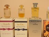 many different types of perfumes on display in a row