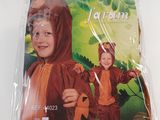 a plastic bag with a picture of a child in a monkey costume