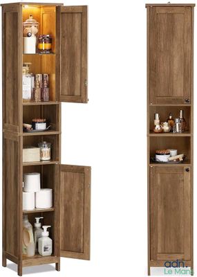 an image of a tall cabinet with a door open