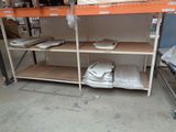 a shelf that has many items on it