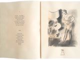 un livre ouvert sur lequel est dessiné un homme et une femme