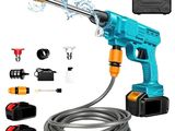 un gros plan d'une perceuse avec un tuyau et d'autres outils