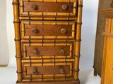 pair of bamboo chest of drawers with drawers on each side