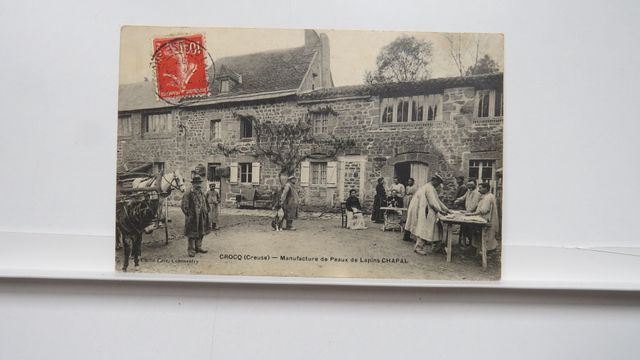 Crocq : Manufacture de Peaux de lapins Chapal. B.E. Carte Rare !!...