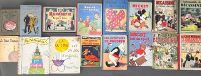many children ' s books lined up on the wall