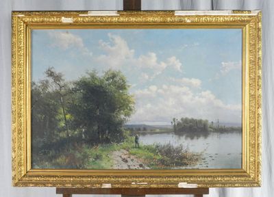 une photo d'un tableau accroché à un chevalet