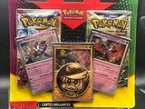 a close up of a box of pokemon cards on a table