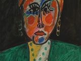 une image représentant un tableau d'une femme vêtue d'une veste verte