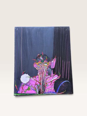 tableau représentant une femme en robe rose assise sur une chaise