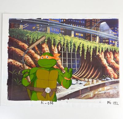 Cellulo Michelangelo Tortues Ninja – Un trésor de l'animation - Photo 1