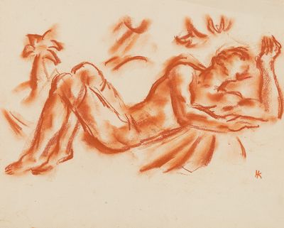 l'image d'un dessin représentant une femme allongée sur un lit