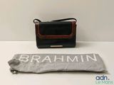 a close up of a purse and a bag on a table