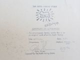 a certificate on a piece of paper with a picture of a dog