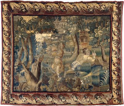 une image d'une tapisserie accrochée au mur d'une pièce