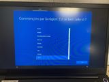 the screen of a laptop with a blue screen on it