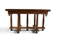TABLE en bois naturel à plateau rectangulaire reposant sur s… (photo 2)