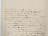une lettre écrite à l'encre noire sur une feuille de papier