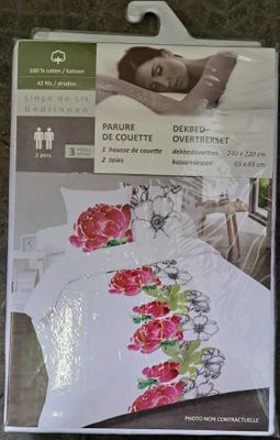 57 / Parure de lit - 100% coton - Housse de couette 24…