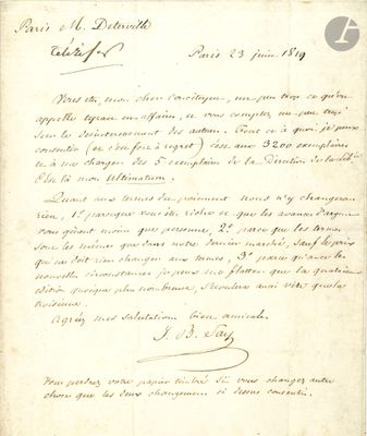 un vieux document sur lequel figurent des inscriptions à l'encre noire