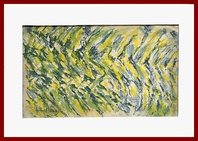 KUPKA Frantisek 1871-1957 : Abstraction en jaune et vert.