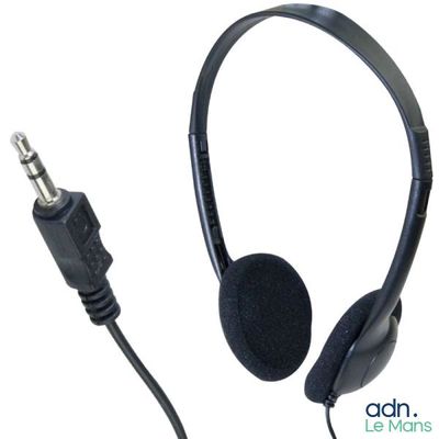 un casque noir muni d'un microphone