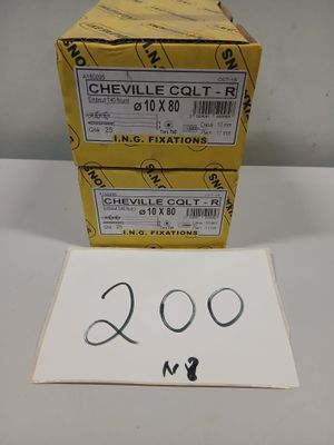 Lot de 2 boîtes de chevilles CQLT-R Ø10 x 80 mm I.