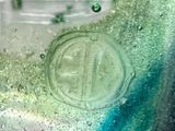 an image of a close up of a green and blue object