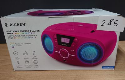 Lecteur Radio Cd Portable Usb BIGBEN CD61RSUSB , Rose + Spea…