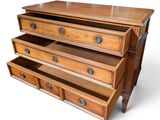 an image of a wooden dresser with three drawers on top of it