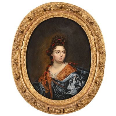 ECOLE FRANCAISE vers 1700. « Portrait présumé de Madame de M… - Photo 1