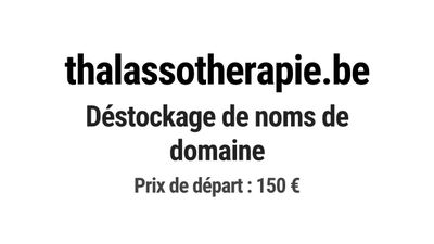 Nom de domaine thalassotherapie.