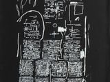 un dessin en noir et blanc représentant un journal sur lequel figurent des inscriptions