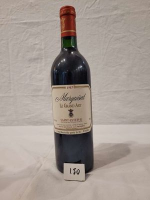 1 bouteille MARQUISAT LE GRAND ART 1987 SAINT ESTEPHE.