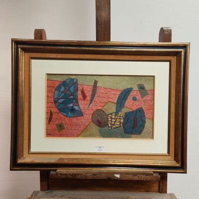 une image d'une image d'une peinture sur un chevalet