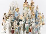 many figurines of different sizes and colors