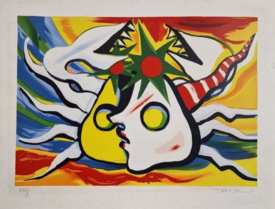 une image représentant un tableau montrant le visage d'une femme coiffée d'une couronne