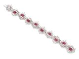 un bracelet en rubis et diamants
