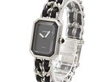an image of a women ' s wrist watch with a chain bracelet